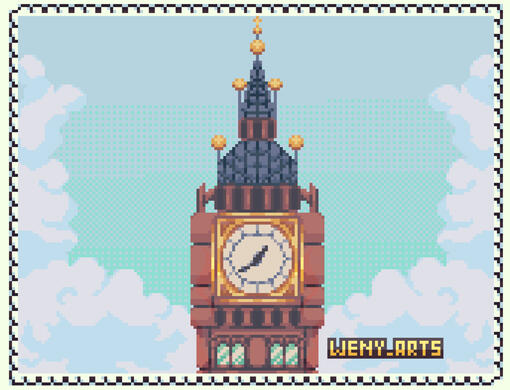 Big Ben with sky background