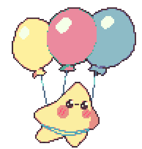 Profile Avatar Star Floating attached to balloons